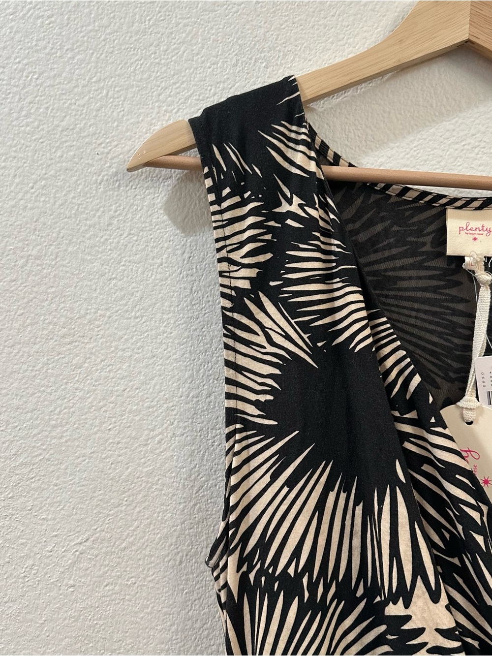 Anthropologie Plenty by Tracy Reese Drop-Waist Bubble-Hem Dress Black White Sz L - Picture 6 of 12